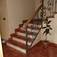 balaustrada escaleras forja vivienda